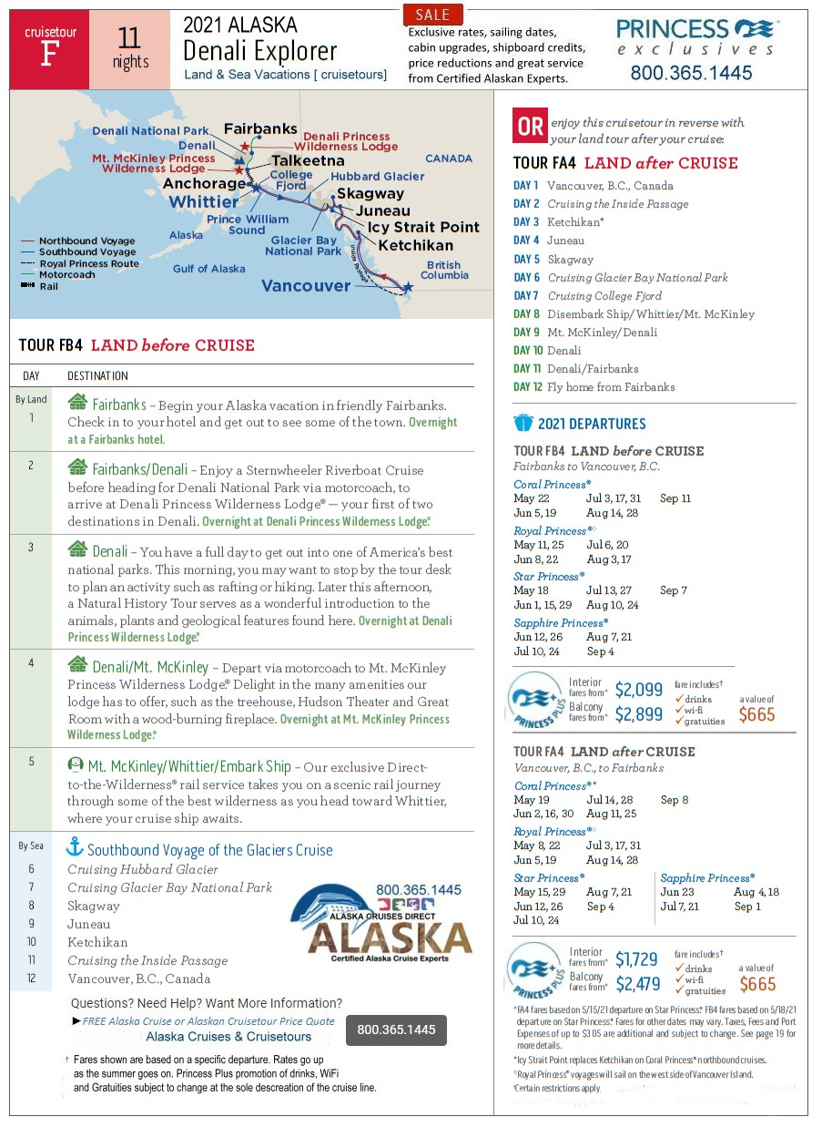 Alaska Cruises | May to September Alaska Cruises | Cruisetours Search